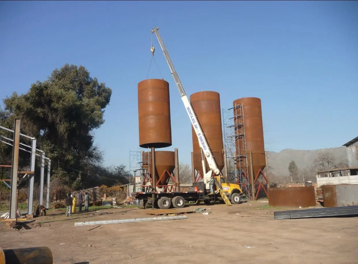Montaje de silos